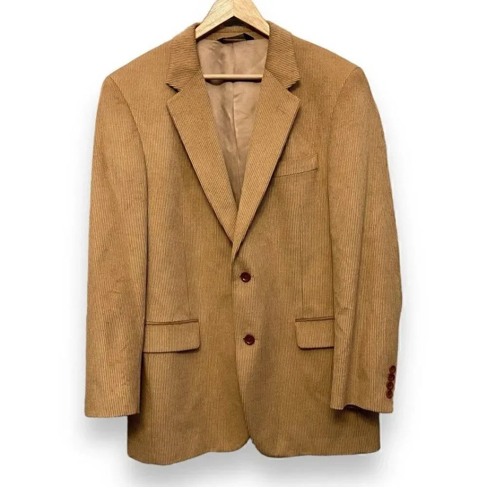 Jos A Bank Corduroy Sports Coat L42 Wool & Silk